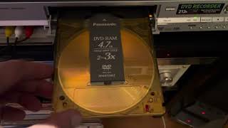 Panasonic DVDRAM cartridge loading [upl. by Cottle]