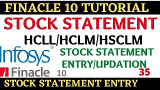 Finacle 10 Tutorial  Stockstatement updation  how to enter stock statement Learn and gain [upl. by Harraf]