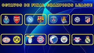 ASÍ se JUGARÁN los OCTAVOS DE FINAL de la UEFA CHAMPIONS LEAGUE 20232024 [upl. by Esimehc122]