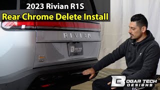 2023 Rivian R1S Rear Chrome Delete Install [upl. by Veradis703]