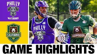 Philadelphia Waterdogs vs California Redwoods Highlights  2024 Premier Lacrosse League [upl. by Cesar]