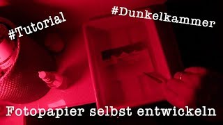 Tutorial Fotopapier selbst entwickeln  einfach erklärt Dunkelkammer [upl. by Anayik]