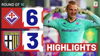 FIORENTINAPARMA 63 ap  HIGHLIGHTS  La Viola go through  Coppa Italia Frecciarossa 202324 [upl. by Anneyehc]