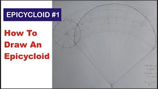 How to Draw an EPICYCLOID in Engineering Drawing  What is Epicycloid Curve In Technical Drawing [upl. by Nylzzaj]