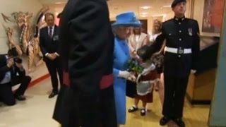 Girl hit in face while meeting the Queen [upl. by Atnes178]