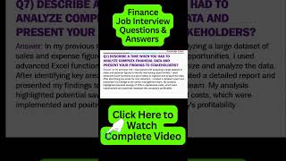 Common Job Interview Questions and Answers For Finance Job [upl. by Jean-Claude274]