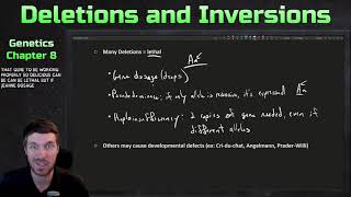 Chromosomal Rearrangements Deletions and Inversions  Genetics Ep 31 [upl. by Oiracam]