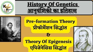 History of Genetics आनुवंशिकी का इतिहास  Preformation theory amp Theory of Epigenesis genetics [upl. by Evot275]