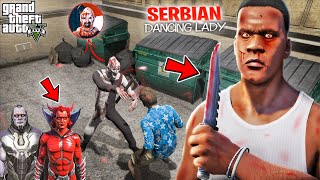 FRANKLIN FINALLY KILLS DEVIL BOSS OF SERBIAN DANCING LADY TO SAVE AVENGERS SHINCHAN amp CHOP IN GTA 5 [upl. by Uda]