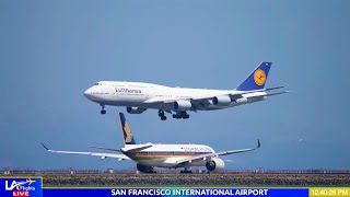 🔴LIVE San Francisco International Airport  SFO LIVE  SFO Plane Spotting [upl. by Kalindi]