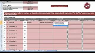 Decision Influencer Map  Excel Spreadsheet tutorial 2 [upl. by Niriam]