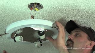 How To Replace A Ceiling Light Fixture [upl. by Ecnahoy]