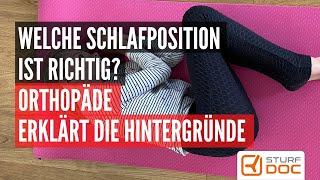 Die richtige Schlafposition  Orthopäde erklärt die Hintergründe [upl. by Albarran]