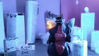 Space Godzilla attacks the shore  Stop Motion Test  Hollow Productions [upl. by Gausman]