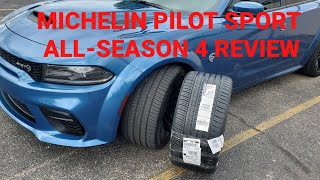 MICHELIN PILOT SPORT ALLSEASON 4 TIRE REVIEW ON A DODGE CHARGER SRT HELLCAT WIDEBODY dodge [upl. by Fotinas944]