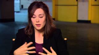 The Blacklist Megan Boone On Set Interview  ScreenSlam [upl. by Tristis]