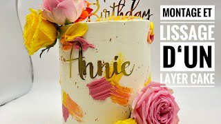 Tutorial montage et lissage dun layer cake pour debutant [upl. by Northway]