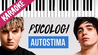 PSICOLOGI  Autostima  Piano Karaoke con Testo [upl. by Schnur]