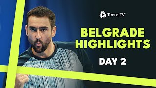 Cilic Battles Muller Lajovic amp Kecmanovic Also In Action  Belgrade 2024 Day 2 Highlights [upl. by Kelila443]