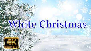 White Christmas  Boney M  Lyrics  4K [upl. by Nonnaehr]