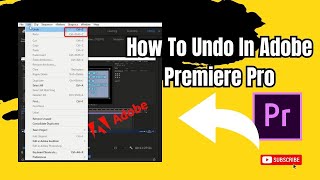 How to undo in adobe premiere pro Easy 2024 [upl. by Nalac]