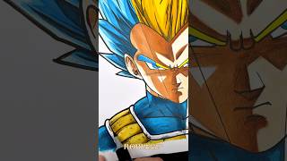 Drawing Vegeta In 3 Style Dragonball Goku Fanart Animeart Animeedit Shortsart art Shorts [upl. by Nitsugua]