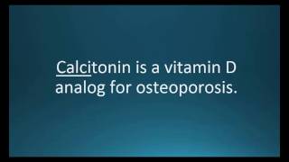 How to pronounce calcitonin Miacalcin Memorizing Pharmacology Video Flashcard [upl. by Sigismondo]