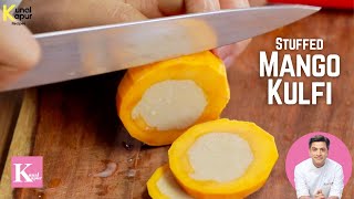 3Ingredient Stuffed Mango Kulfi  आम की क़ुल्फ़ी  Kunal Kapur Recipes  Mango Ice Cream Recipes [upl. by Aenet]