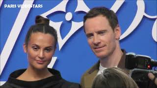 Alicia Vikander with Michael Fassbender  Paris Fashion Week 18 june 2024 show Louis Vuitton [upl. by Eelloh777]