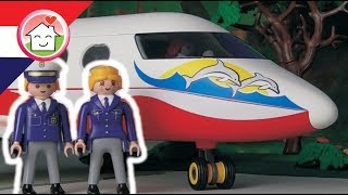 Playmobil filmpje Nederlands Op het vliegveld  Familie Huizer  Films voor kinderen [upl. by Brackett]