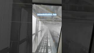 HOLMENKOLLEN SKI JUMP TOWER video travel skijump ski tower shorts viralvideo youtubeshorts [upl. by Pelagias]