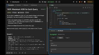 1829 Maximum XOR for Each Query  C  Simple and easy explanation  Leetcode daily  DSA [upl. by Mensch280]