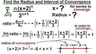 Calculus 2 Infinite Sequences and Series 48 of 86 Find Radius amp x for Series to Converge [upl. by Stearns820]