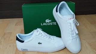 LACOSTE POWERCOURT Sneakers Shoes  UNBOXING amp REVIEW [upl. by Aihsik]