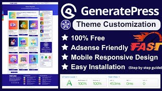 GeneratePress Theme Customization Grid Blog Design [upl. by Dahle]