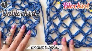 Blocking Crochet Fabric Tutorial  Demonstrated Using Solomons Knot [upl. by Lucilia]