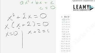 Quadratic Equations [upl. by Nerrawed964]