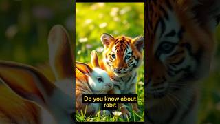 Courageous Rabbit Saves Tiger Cub shorts shortfeed animallover tiger rabbit [upl. by Sophie]