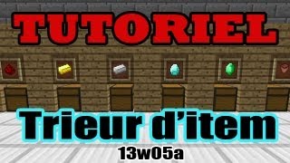 MINECRAFT Tutoriel TRIEUR DITEM 100  Automatique  13w10a [upl. by Neeron88]