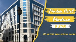 Maden 5 Star Hotel in Madinah Distance 100 MTR from HaramHighspeedconsultancy [upl. by Autry]