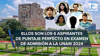 Conoce a los 6 estudiantes que lograron un puntaje PERFECTO en el examen de admisión de la UNAM [upl. by Kleon]