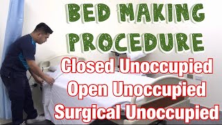 Unoccupied Bed Making Procedure [upl. by Ahtanoj]