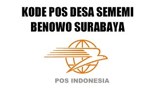 Kode POS Kelurahan Sememi Benowo Surabaya [upl. by Anala]