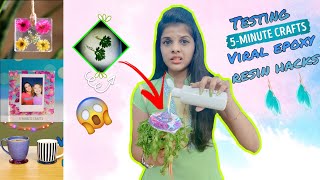 TESTING OUT VIRAL EPOXY RESIN HACKS by 5 minute crafts Jennis Hacks [upl. by Alleuqahs]