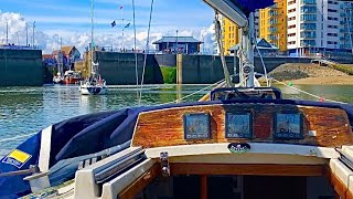 2nd of Sailing into Sovereign Harbour Sadler 34 yacht Eastbourne Teaching yourself to sail [upl. by Cope]