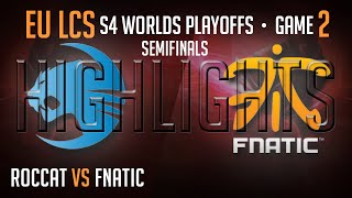 Fnatic vs Roccat Game 2 Highlights Semifinal S4 Worlds Playoffs Summer 2014  FNC vs ROC G2 [upl. by Sanford]