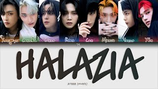 ATEEZ – HALAZIA ПЕРЕВОД НА РУССКИЙКИРИЛЛИЗАЦИЯ Color Coded Lyrics [upl. by Aimik]