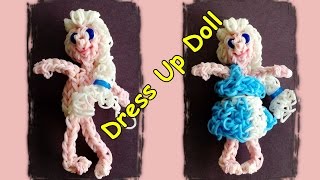 Rainbow Loom Dress Up Doll with Loom Bands  Make Elsa or Customize your own girl or boy doll [upl. by Sorodoeht]