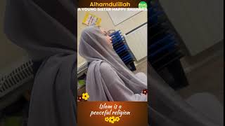 A young sister happy shahada shorts shortsfeed I Real Stories [upl. by Katee]