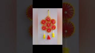 Woolen amp old bangles craft wall hangingdiwali craft ideas youtubeshorts art banglescraft craft [upl. by Eudoca]